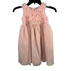Carter's Tulle Ruffle Party Dress 4T Pink Sleeveless Special Occasion Toddler
